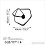 Wallity Amorphous Reloj de Pared Decorativo de Metal Negro